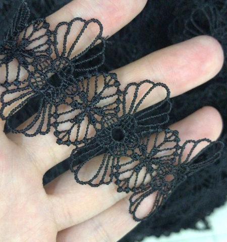 Exquisite black DIY necklace accessories with lace in black and white in stock Exquisite black DIY necklace accessories with lace in black and white in stock